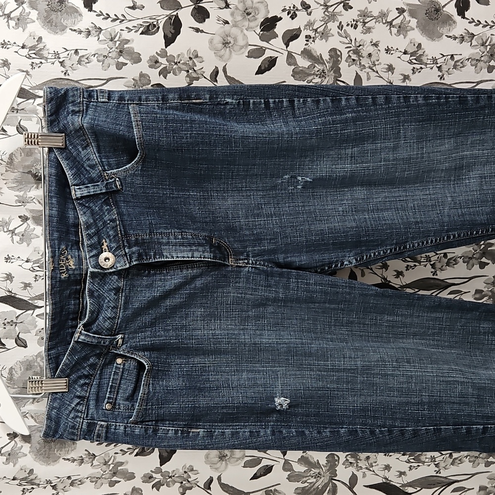 Lee RidersDark Blue Straight Leg Jeans In Size 16 - Picture 2 of 8